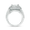 Thumbnail Image 5 of 2.00 CT. T.W. Princess-Cut Composite Diamond Double Frame Engagement Ring in 10K White Gold