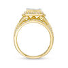 Thumbnail Image 4 of 1.00 CT. T.W. Princess-Cut Composite Diamond Frame Multi-Row Engagement Ring in 10K Gold