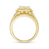 Thumbnail Image 5 of 1.00 CT. T.W. Princess-Cut Composite Diamond Frame Multi-Row Engagement Ring in 10K Gold