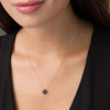 Thumbnail Image 2 of 0.25 CT. T.W. Enhanced Black Composite Diamond Cushion Pendant in 10K White Gold