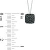 Thumbnail Image 3 of 0.25 CT. T.W. Enhanced Black Composite Diamond Cushion Pendant in 10K White Gold