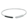 Thumbnail Image 1 of 0.33 CT. T.W. Enhanced Black and White Diamond Open Flex Bangle in Sterling Silver