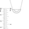 Thumbnail Image 3 of 0.085 CT. T.W. Diamond Half Circle Necklace in Sterling Silver