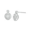 Thumbnail Image 0 of 0.085 CT. T.W. Diamond Double Circle Stud Earrings in Sterling Silver