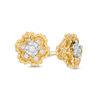 Thumbnail Image 0 of 0.04 CT. T.W. Diamond Flower Vintage-Style Stud Earrings in 10K Gold