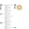 Thumbnail Image 2 of 0.04 CT. T.W. Diamond Flower Vintage-Style Stud Earrings in 10K Gold