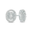 Thumbnail Image 1 of 0.33 CT. T.W. Diamond Double Oval Frame Stud Earrings in 10K White Gold