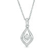 Thumbnail Image 0 of Diamond Accent Double Teardrop Pendant in Sterling Silver