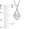 Thumbnail Image 2 of Diamond Accent Double Teardrop Pendant in Sterling Silver