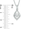 Diamond Accent Double Teardrop Pendant in Sterling Silver