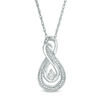 Thumbnail Image 1 of Diamond Accent Looped Infinity Pendant in Sterling Silver