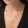 Thumbnail Image 2 of Diamond Accent Looped Infinity Pendant in Sterling Silver