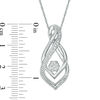 Thumbnail Image 2 of Diamond Accent Interlocking Teardrop Pendant in Sterling Silver