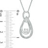 Thumbnail Image 2 of Diamond Accent Looped Teardrop Pendant in Sterling Silver