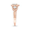 Thumbnail Image 4 of 0.70 CT. T.W. Diamond Past Present Future® Pear-Shaped Frame Twist Engagement Ring in 10K Rose Gold