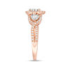 Thumbnail Image 5 of 0.70 CT. T.W. Diamond Past Present Future® Pear-Shaped Frame Twist Engagement Ring in 10K Rose Gold