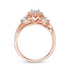 Thumbnail Image 5 of 0.70 CT. T.W. Diamond Past Present Future® Pear-Shaped Frame Twist Engagement Ring in 10K Rose Gold