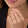 Thumbnail Image 3 of 0.50 CT. T.W. Diamond Past Present Future® Engagement Ring in 10K Rose Gold