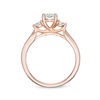 Thumbnail Image 5 of 0.50 CT. T.W. Diamond Past Present Future® Engagement Ring in 10K Rose Gold