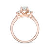 Thumbnail Image 6 of 0.50 CT. T.W. Diamond Past Present Future® Engagement Ring in 10K Rose Gold