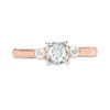Thumbnail Image 6 of 0.50 CT. T.W. Diamond Past Present Future® Engagement Ring in 10K Rose Gold