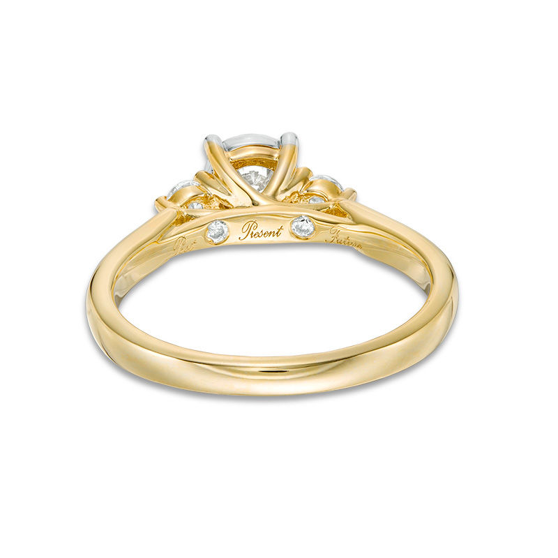 0.50 CT. T.W. Diamond Past Present Future® Engagement Ring in 10K Gold