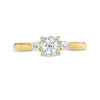 Thumbnail Image 6 of 0.50 CT. T.W. Diamond Past Present Future® Engagement Ring in 10K Gold