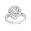 Thumbnail Image 1 of 1.50 CT. T.W. Diamond Pear-Shaped Double Frame Engagement Ring in 10K White Gold