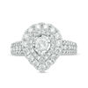 Thumbnail Image 6 of 1.50 CT. T.W. Diamond Pear-Shaped Double Frame Engagement Ring in 10K White Gold