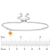 Thumbnail Image 2 of Peoples 100-Year Anniversary Ruby and 0.18 CT. T.W. Diamond Maple Leaf Bracelet in Sterling Silver and 14K Gold - 9.5&quot;
