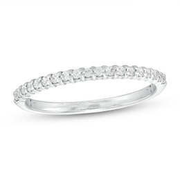0.15 CT. T.W. Diamond Anniversary Band in 10K White Gold - Size 4