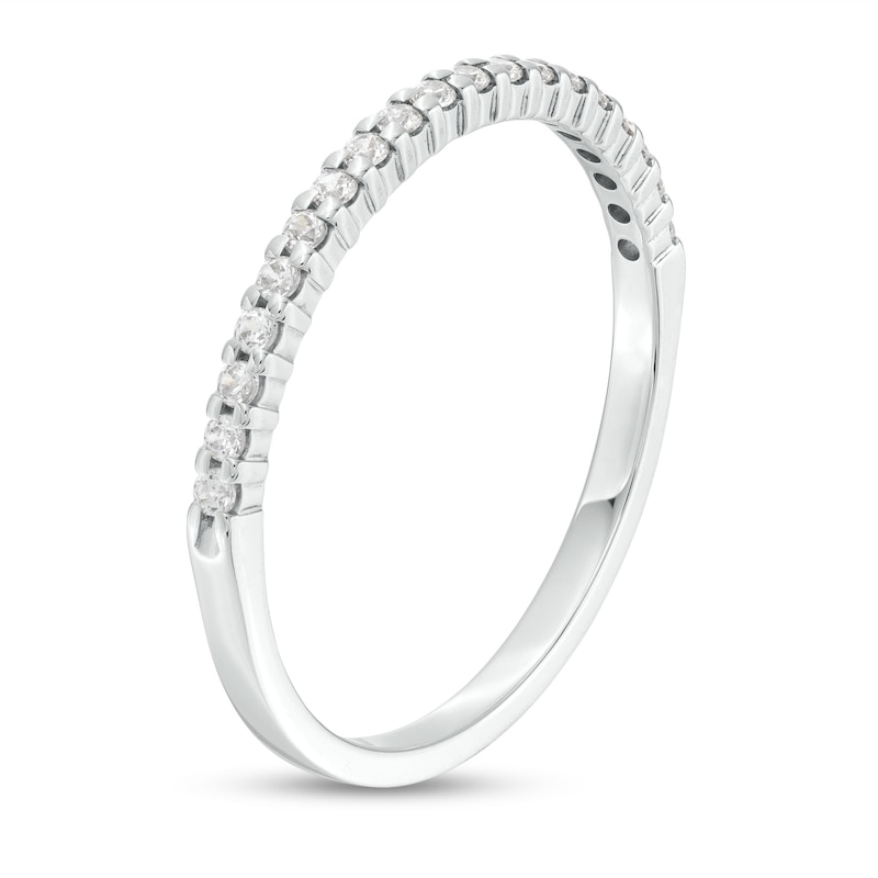 Main Image 3 of 0.15 CT. T.W. Diamond Anniversary Band in 10K White Gold - Size 4