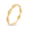 Thumbnail Image 3 of 0.085 CT. T.W. Diamond Marquise Frame Vintage-Style Band in 10K Gold