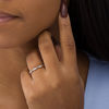 Thumbnail Image 2 of 0.085 CT. T.W. Diamond Marquise Frame Vintage-Style Band in 10K White Gold