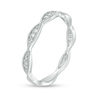 Thumbnail Image 2 of 0.085 CT. T.W. Diamond Marquise Frame Vintage-Style Band in 10K White Gold