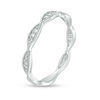 Thumbnail Image 3 of 0.085 CT. T.W. Diamond Marquise Frame Vintage-Style Band in 10K White Gold
