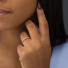 Thumbnail Image 2 of 0.07 CT. T.W. Diamond Bezel-Set Anniversary Band in 10K Rose Gold