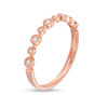 Thumbnail Image 3 of 0.07 CT. T.W. Diamond Bezel-Set Anniversary Band in 10K Rose Gold