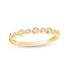 Thumbnail Image 1 of 0.07 CT. T.W. Diamond Bezel-Set Anniversary Band in 10K Gold