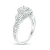 Thumbnail Image 1 of 0.95 CT. T.W. Diamond Past Present Future® Frame Engagement Ring in 14K White Gold