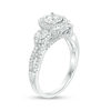 Thumbnail Image 2 of 0.95 CT. T.W. Diamond Past Present Future® Frame Engagement Ring in 14K White Gold