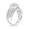 Thumbnail Image 2 of 1.00 CT. T.W. Composite Diamond Frame Collar Multi-Row Engagement Ring in 10K White Gold