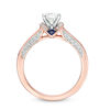 Thumbnail Image 3 of Vera Wang Love Collection 1.15 CT. T.W. Diamond Collar Engagement Ring in 14K Rose Gold