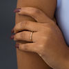 Thumbnail Image 2 of 0.05 CT. T.W. Diamond Bamboo Anniversary Band in 10K Gold