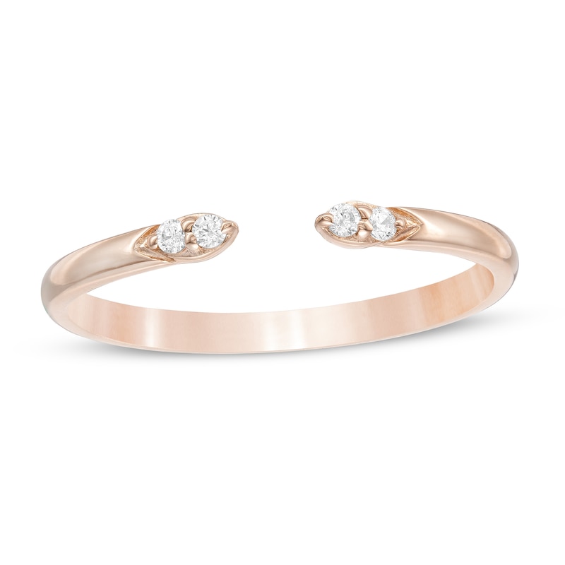 0.04 CT. T.W. Diamond Open Band in 10K Rose Gold|Peoples Jewellers
