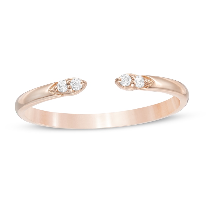 0.04 CT. T.W. Diamond Open Band in 10K Rose Gold