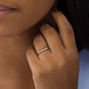 Thumbnail Image 2 of 0.05 CT. T.W. Diamond Bamboo Anniversary Band in 10K White Gold