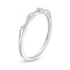Thumbnail Image 3 of 0.05 CT. T.W. Diamond Bamboo Anniversary Band in 10K White Gold