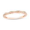Thumbnail Image 1 of 0.05 CT. T.W. Diamond Bamboo Anniversary Band in 10K Rose Gold