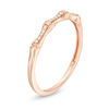 Thumbnail Image 3 of 0.05 CT. T.W. Diamond Bamboo Anniversary Band in 10K Rose Gold